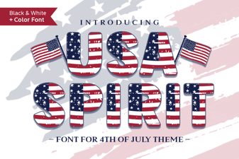 Usa Spirit Font Design and Creative Projects