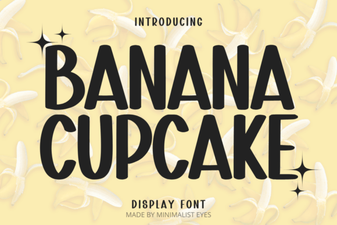 Banana Cupcake Font Design Ideas and Uses