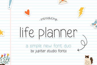 Life Planner Duo Font for Creative Organization and Design Projects