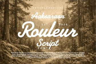 Aaksaraan Rouleur Font Design and Usage Ideas