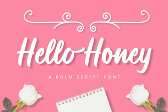Hello Honey Font Design Ideas