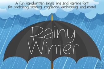 Rainy Winter Font Design Ideas