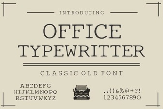 Office Typewriter Font for Creative Projects and Design Work