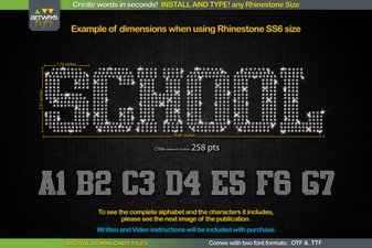 Rs02 Atletico Ttf Rhinestone Template Font Design Ideas